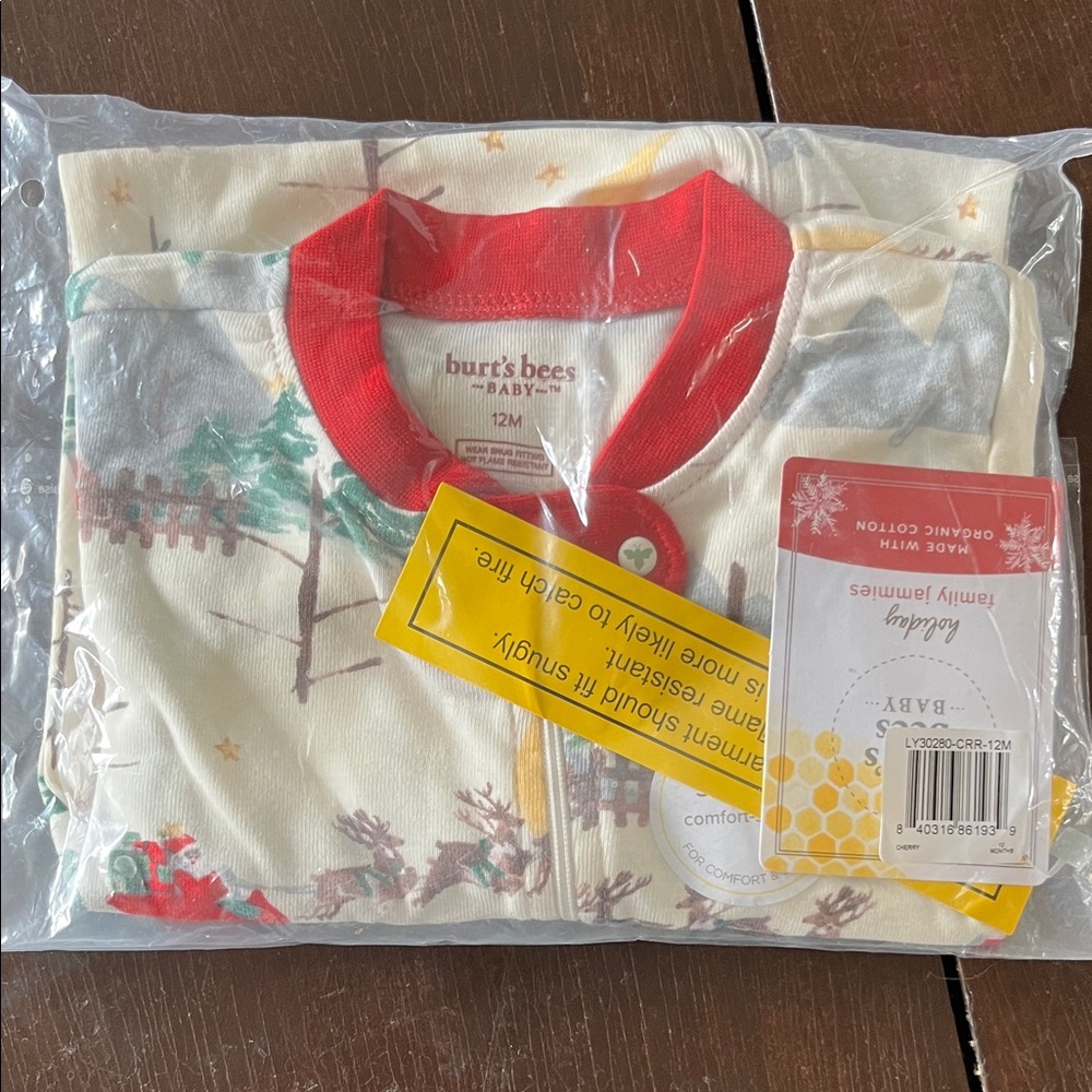 Burt's Bees Baby Festive Red and Cream Pajamas